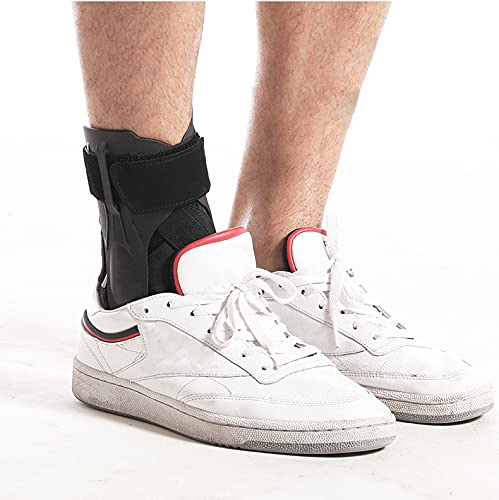 [Australia] - Ankle Brace with Splint for Men Women, Adjustable Ankle Stabilizer Breathable Compression Ankle Support for Sprain, Tendonitis, Sprained Ankle, Tendon, Injury Recovery, Running, Volleyball L 