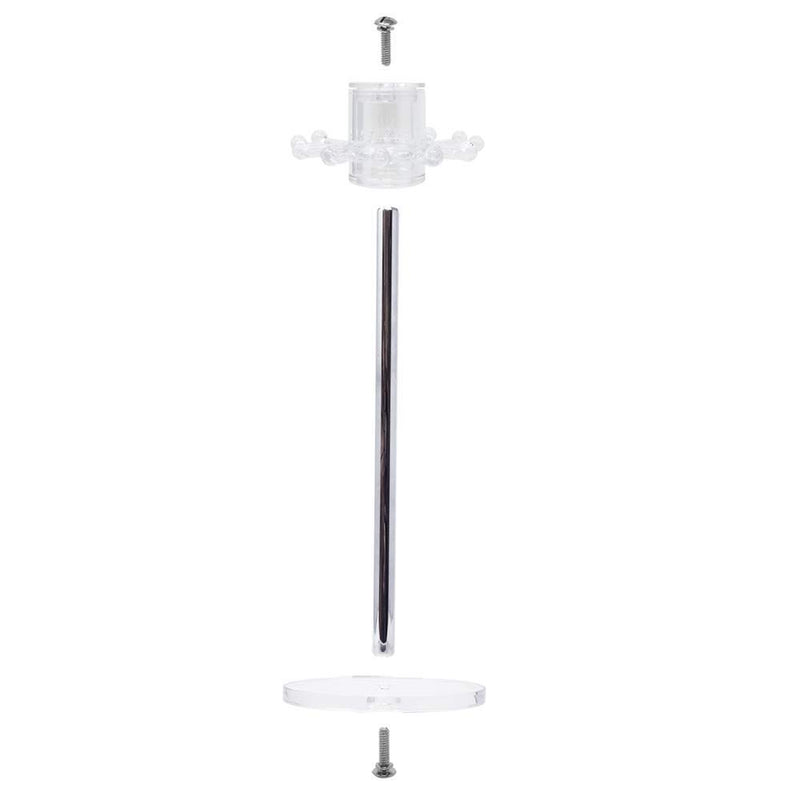 [Australia] - Isaac Jacobs Clear Acrylic Necklace Holder (12 Rotating Hooks) – Hanging Chain Organizer, Sleek & Sturdy Stand for Jewelry – Storage Solution- Bedroom- Bathroom - Countertop - Nightstand 12 Hooks Rotating 