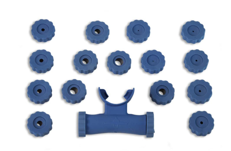 [Australia] - Bas Rutten O2 Trainer - Official Workout Device for Respiratory Training and Lung Muscle Fitness - Portable Breathing Mouthpiece for High Altitude and Power Training (Blue) 