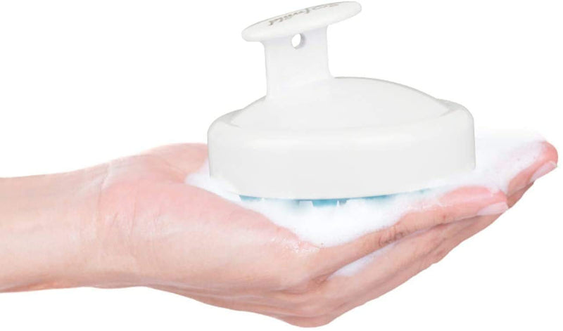[Australia] - Shampoo Brush, Silicone Scalp Massager Hair Brush Head Massager Hair Growth Scrubber for Straight Curly Long Short Thick Thin Wet Dry Hair for Men Women Kids Pets White-blue 