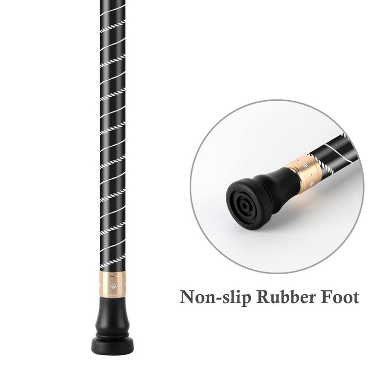 [Australia] - OOCOME LED Light Aluminium Walking Stick With Rubber Ferrule Adjustable Walking Cane for Men Women Arthritis Seniors Disabled and Elderly 