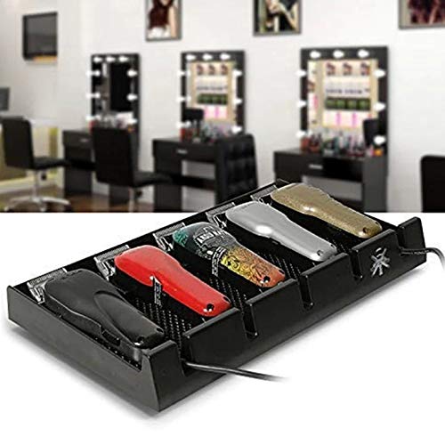 [Australia] - MOCOHANA Barber Clipper Tray with 5 Notches Anti-slip Salon Clippers Organizer Razor Case Professional Hair Trimmer Holder Hairdresser Stylists Barber Tools Box 