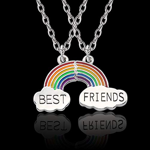 [Australia] - BFF Friendship Necklace for 2, Best Friend Necklaces BFF Graduation Birthday Gifts for 2 Matching Best Friends Forever Pendant Necklaces Set for Women Girls Teens 