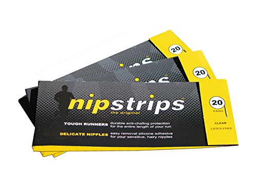 [Australia] - BEST NIPPLE CHAFING SOLUTION for Long Distance Runners, Clear Adhesives That Are Discreet & Painless, Guaranteed To Go The Distance on Training & Race Day, Nip Guard Remedy - 20 Pairs by NipStrips 