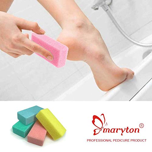 [Australia] - Maryton Pumice Sponge for Feet, Ultimate Pedicure Stone Callus Remover & Foot Scrubber Bulk Pack of 4(Assorted Colors) 