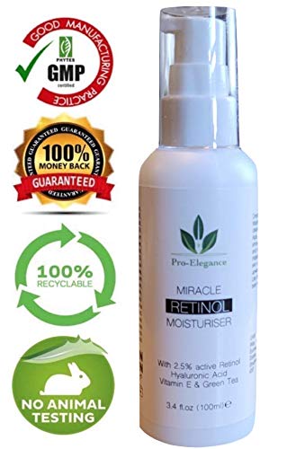 [Australia] - Retinol Moisturiser face cream 2.5% 100ML DOUBLE SIZE For Day & Night with Hyaluronic Acid Vitamin E & Aloe Vera Best Anti Aging & Wrinkle Face & Neck Eye Bags Dark Circles & Crows Feet 