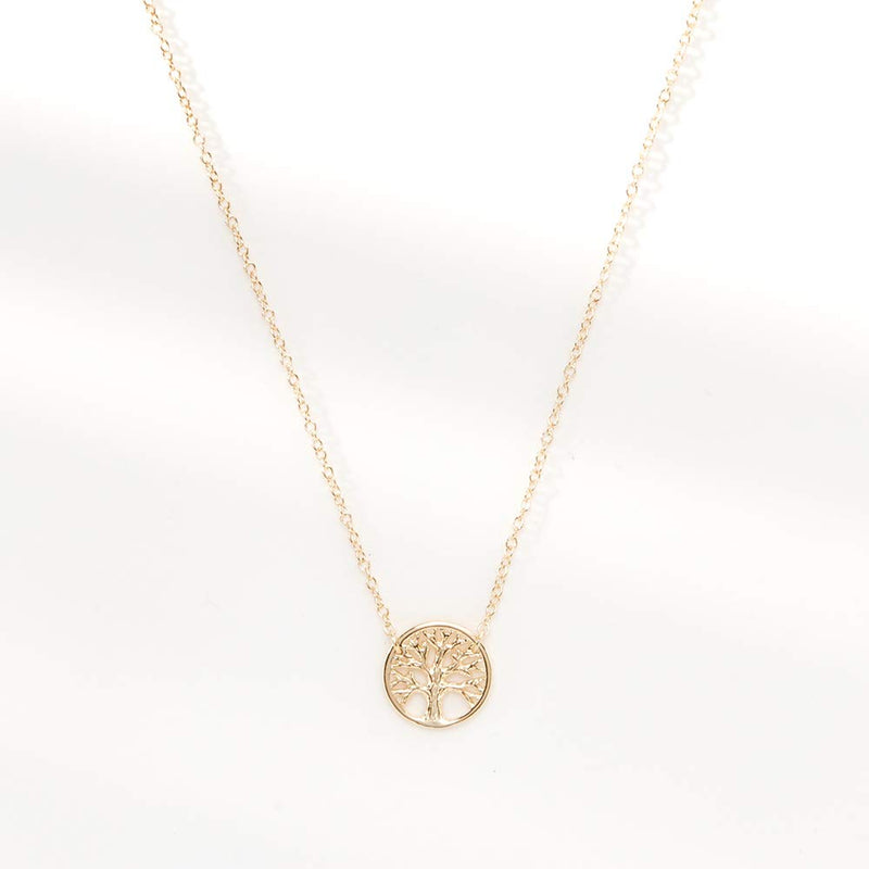[Australia] - Dear Ava Family Tree Necklace Gift: Tree of Life Necklace, Pendant, Charm, Generations, Tree (Gold-Plated-Brass, NA) 