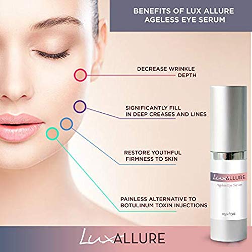 [Australia] - LUX Allure Ageless Eye Serum- Premium Under Eye Treatment- Advanced Anti-Aging Formula Restores Hydration and Youthful Glow to Skin (.5 ounce) 