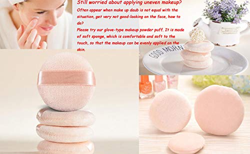 [Australia] - Ewanda store 3Pcs Round Body Face Facial Makeup Cosmetic Powder Puff Soft Sponge(Large+Medium+Small) 