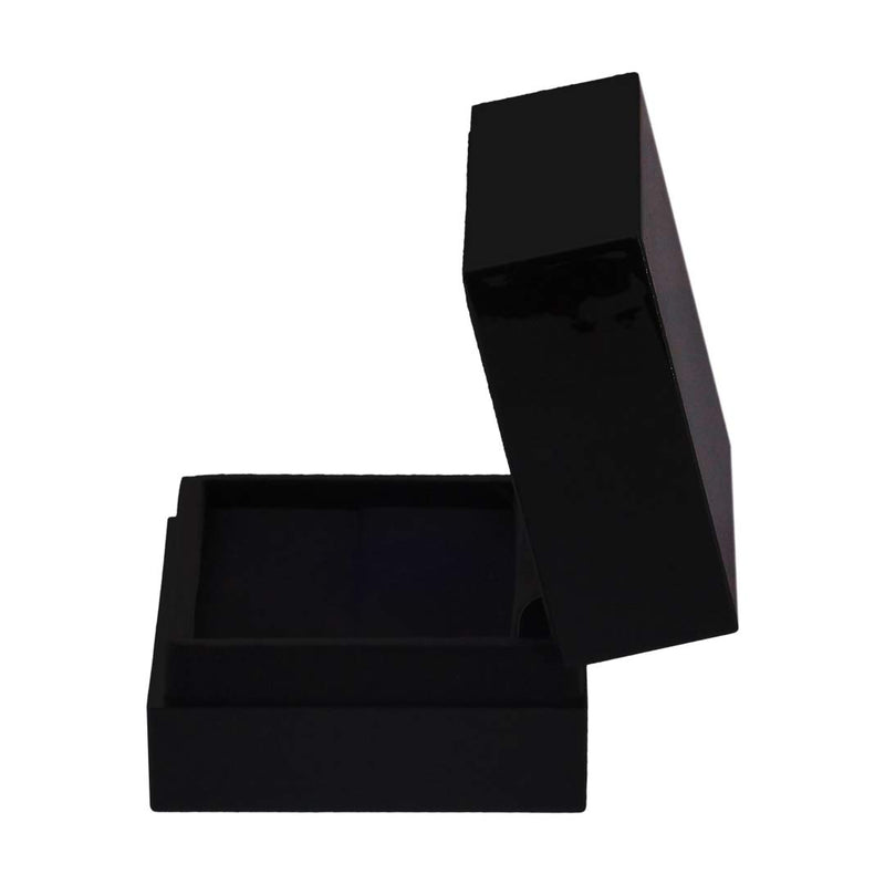 [Australia] - Multifit Engagement Ring Box LED Light Earrings Coin Jewelry Ring Box Case(Black) Black 2 