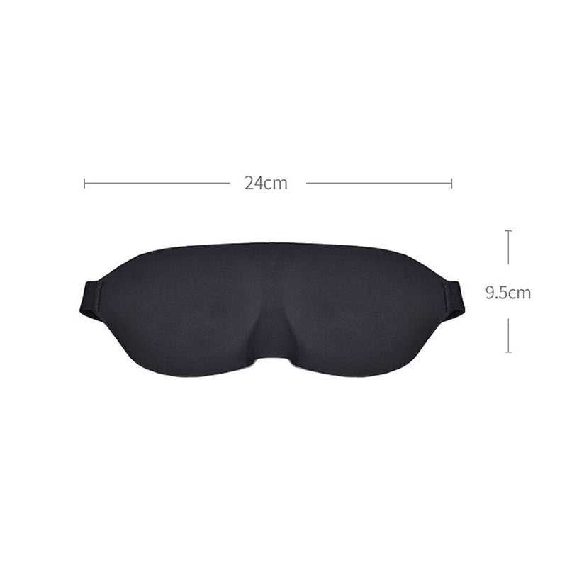 [Australia] - Wacnune 2 Pcs Black 3D Eye Mask Elastic Strap, Soft and Smooth Eye Cover for Men & Women Night Sleeping, Travel, Nap 