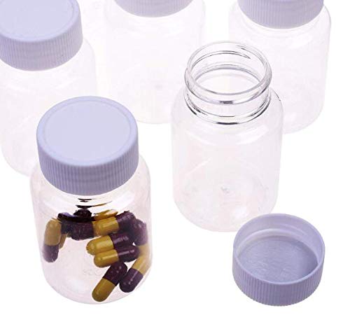 [Australia] - 12PCS 100ml Clear Empty Plastic Bottles Box with White Screw Cap Portable Solid Powder Case Holder Storage Container for Liquid Chemical Dispense 
