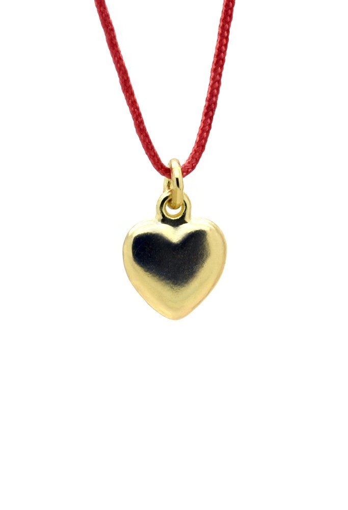 [Australia] - Lucky Feather Pretty Moon True Heart 14k Gold Dipped Heart Necklace 