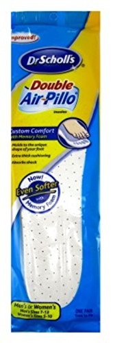 [Australia] - Dr. Scholl's Double Air Pillo +1 pair Insole Unisex (Pack of 6)mens size 7-13, Womens size 5-10 