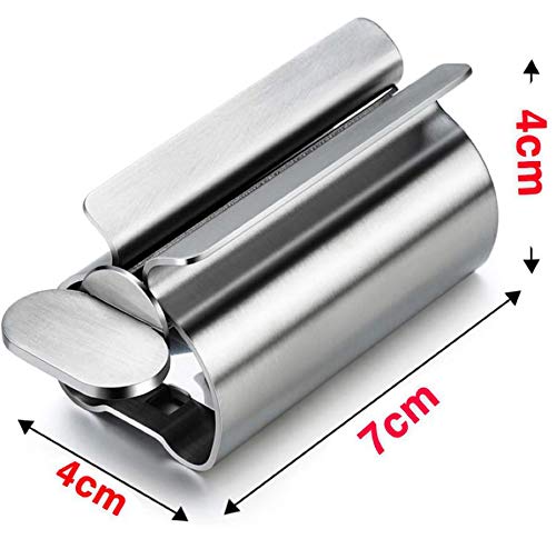 [Australia] - JZK 4X Tube Squeezer Toothpaste Squeezer Toothpaste Stand Holder Tube Press Tube Roller Stainless Steel Squeezer for Bathroom, Kitchen, Home 