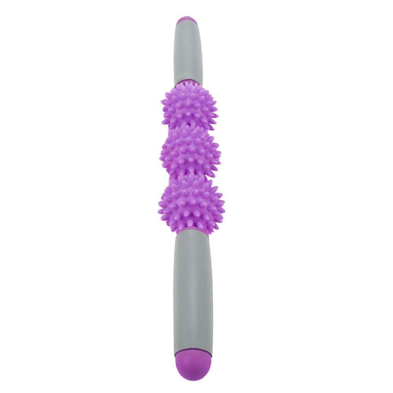 [Australia] - Huairdum Yoga Muscle Roller Stick, Cellulite Spiky Ball Back Arms Shoulder Leg Body Massage Tools Deep Tissue With Spiky Balls Waist Relaxation Fitness Exercise Stick #4 