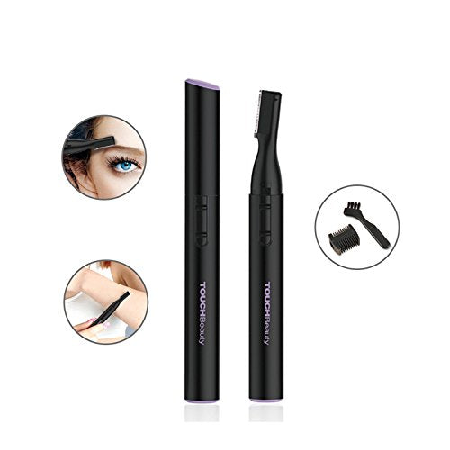 [Australia] - TOUCHBeauty Electric Eyebrow Trimmer, Eyebrow Hair Remover, Painless Facial Hair Trimmer for Women, Portable Ladies Shaver AG-815B (Black) Black 