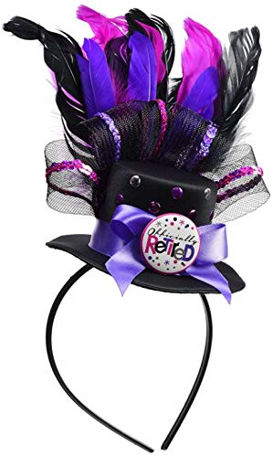 [Australia] - Amscan 396535 Officially Retired Fun-Filled Retirement Fascinator Headband, 12" x 4.7" 