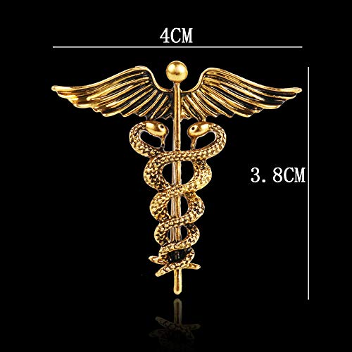 [Australia] - Retro Angel Wings Men's Badge Brooch Pin Snake Brooches Lapel Medal Women Shirt Collar Clothing Accessories silver 