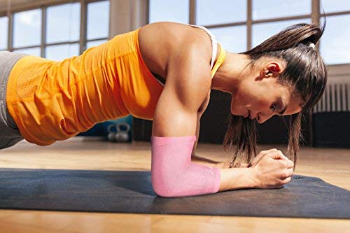 [Australia] - Doctor Developed Ladies Pink Elbow Compression Sleeve for Women and Doctor Written Handbook- relief from Tennis/Golfers Elbow & Other Elbow Conditions - Excellent Customer Support (Large) Large 