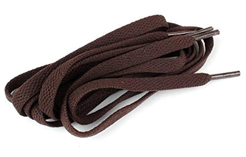 [Australia] - Flat Shoelaces 5/16" Wide Solid Colors - 27"-72" Length Strings Athletic Sneakers Shoes & Boots 27" (69 cm) Brown 