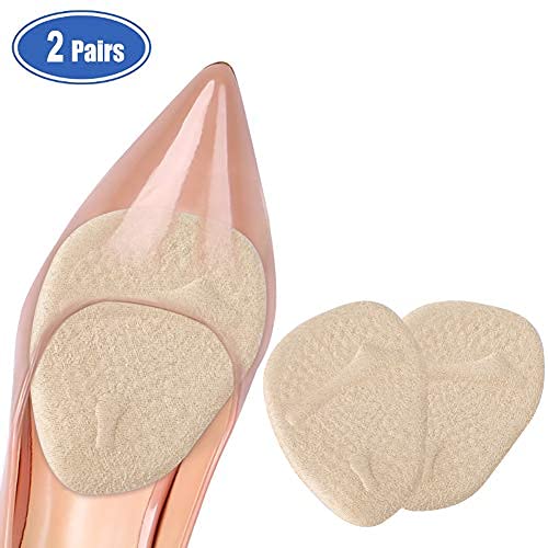 [Australia] - 2 Pairs High Heel Shoe Insoles for Women, Haofy Anti-Slip Party Feet Shoe Gel Pads, One Size Fits All Shoes Too Big Insert Beige 