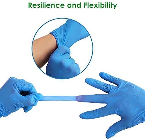 [Australia] - Professional Nitrile Powder Free Multi-Purpose Gloves, Disposable, Extra Strong - Box of 100 - Blue L (Pack of 100) 