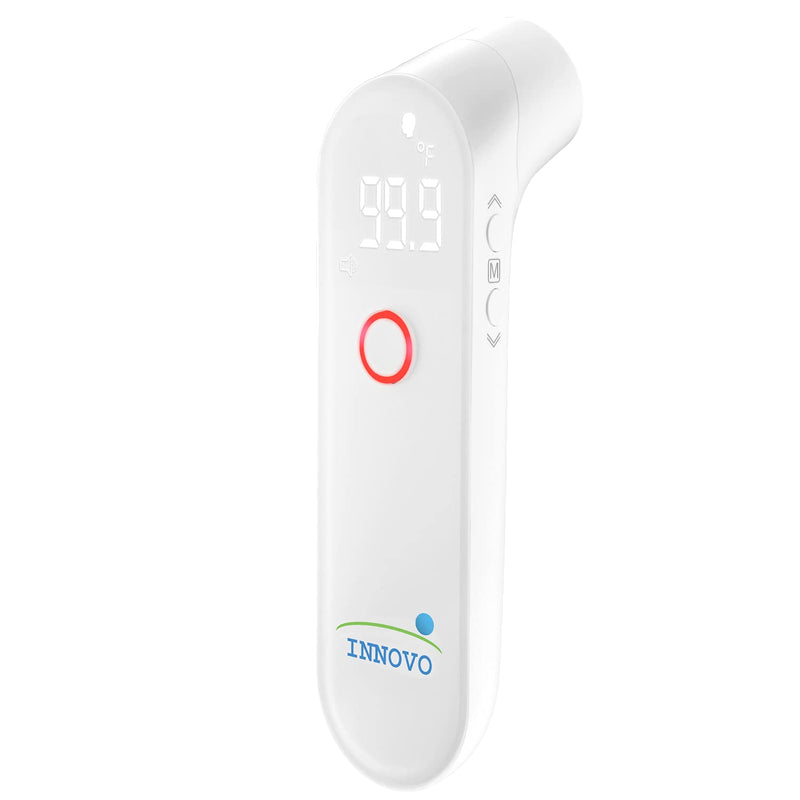 [Australia] - 2021 Newly Release Innovo Medical Touchless Forehead Thermometer, Non-Contact Fever Alert, Termometro Digital (Off-White), (iF100B) Off-white 