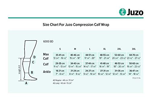 [Australia] - Juzo Reversible Versatile Support 30-60mmHg Ankle Compression Wrap M Black 