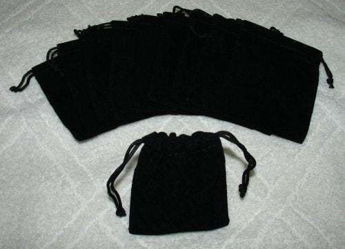 [Australia] - GYBest Best 50 Pack 3" X 4" Wholesale Promotion - Black Velvet Cloth Jewelry Pouches / Drawstring Bags 