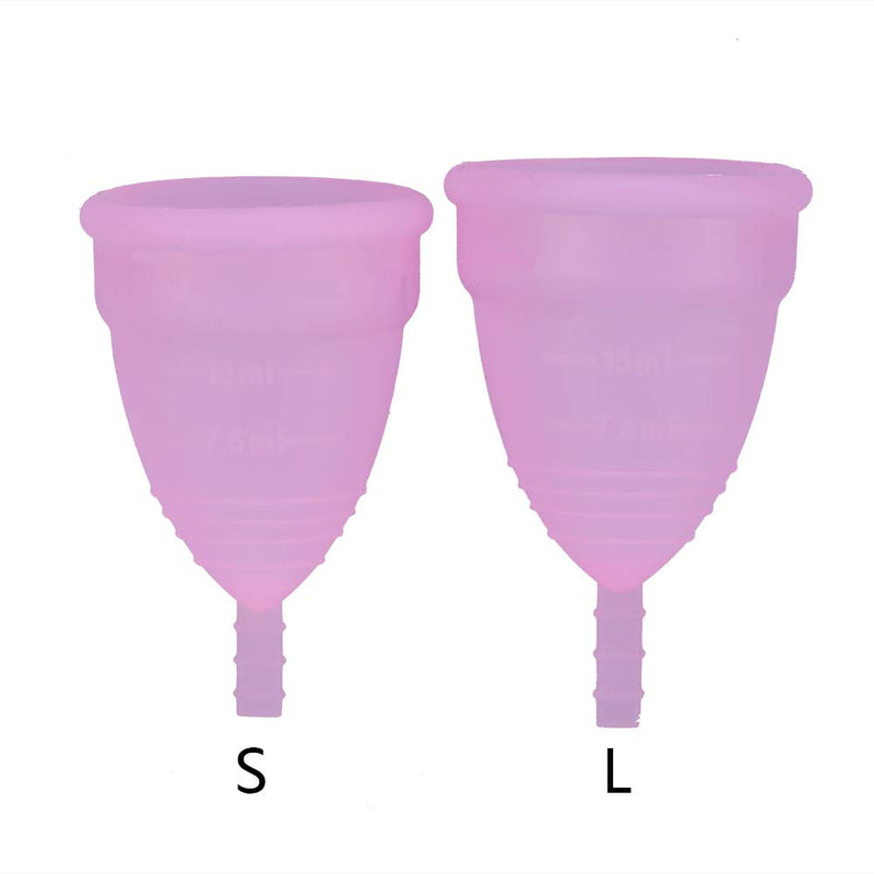 [Australia] - AYNEFY Menstrual Cup, 3 Colors 2 Pieces/Set Reusable Anti-Leakage Lady Women Menstrual Cup Feminine Hygiene Care Product(White) White 