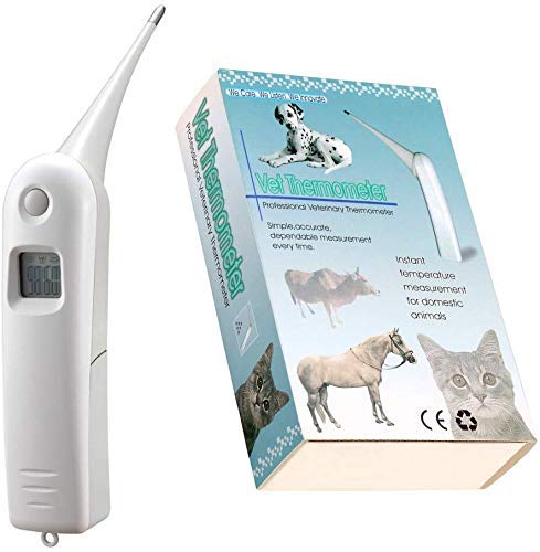 [Australia] - AURYNNS Pet Thermometer Dog Thermometer, Fast Digital Veterinary Thermometer, Pet Thermometer for Dogs, Cats, Horse,Cattle, Pigs,Birds, Sheep.(Battery Included) 