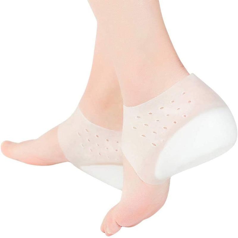 [Australia] - SUPVOX Height Increase Insoles Silicone Heel Pads Cover Soft Gel Heel Lift Pads Heel Cushion Inserts for Women Men (5.5cm) White 5.5cm 