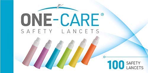 [Australia] - MediVena ONE-Care Safety Lancets, Contact-Activated, 23G x 2.2mm, 100/bx, Sterile, Single-Use, Preloaded, Gentle for Comfortable Testing 