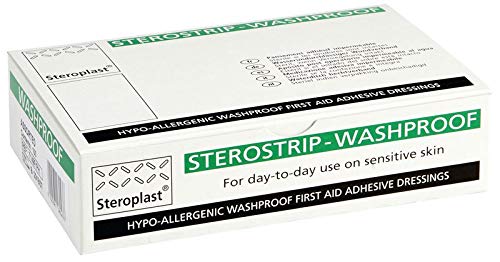 [Australia] - Steroplast 7149F Hypo-allergenic Wash proof & Clear Plasters - Sterostrip assortment in cardboard box (5 sizes) (Pack of 100) ,Assorted Assorted Single 