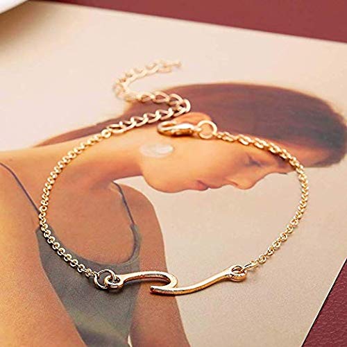 [Australia] - CSIYAN Wave Anklet Bracelet for Women Teen Girls,Charm Summer Surfer Beach Link Foot Ankle Bracelets Jewelry Gold 