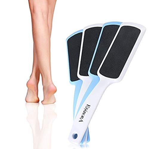 [Australia] - Foot Scrubber Foot File Callus Remover, ESARORA Double-Sided Pedicure Tools Foot Care Pedicure to Remove Hard Skin (Pack of 4) blue+white 