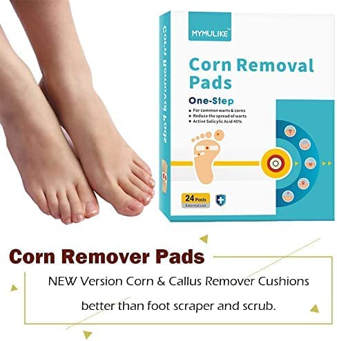 [Australia] - MYMULIKE 24 Count Corn Pads, Corn Plasters, Corn Cushions,15Pcs Soft Latex Foam Self Adhesive Callus Pads Corn Removal Anti Friction Reduce Foot and Heel Pain 