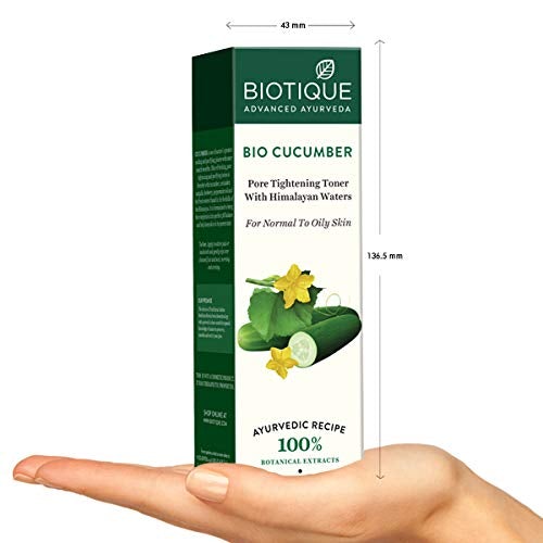 [Australia] - Biotique Cucumber Pore Tightening Freshener with Himalayan Waters for Normal To Oily Skin 120 ml (Pack of 1) 