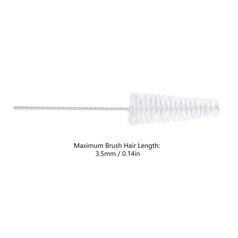 [Australia] - 10pcs 3.5mm Hearing Aid Cleaning Brush Small Nylon Brush Hair Vent Tube Clean Tool for Holes Pipes Multi Functional Hearing Aid Cleaning Kit 