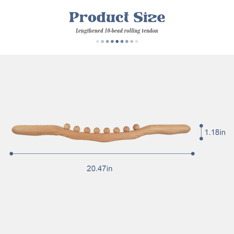 [Australia] - Bounabay Wooden Massage Roller, 52cm Beech Celulitis Wood Massage Tools, Relaxation Relieve Sore Muscles Massager Scraping Stick for Waist Shoulder Back Sculpture� 