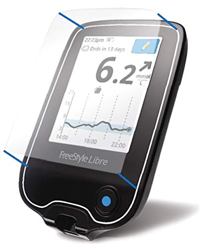 [Australia] - A1C WEAR - 9H Flexible Glass Screen Protector For FreeStyle Libre 2, 14-Day, Pro, and InsuLinx Receiver PDM - Won't Crack or Chip - Anti-Scratch Anti-Fingerprint - 2 Pack 