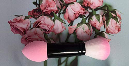 [Australia] - WOIWO 2 Pieces of Professional Blush Beautiful Makeup Brush With One End of Non-Latex Bullet Powder Puff and One End of Blush Brush Cosmetic Tools 