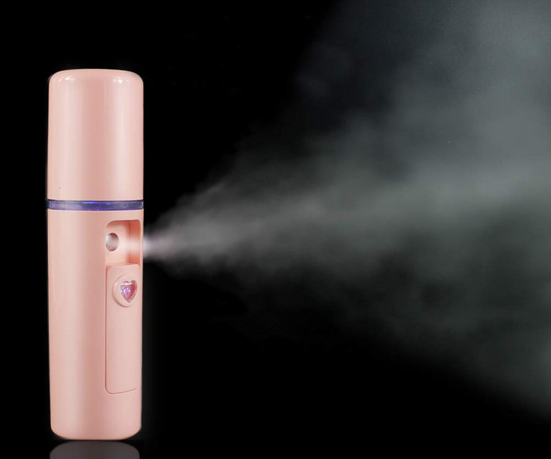 [Australia] - Nano Facial Mister Moisturizing Atomization Humidifier Cool Mist Facial Steamer Handy Mist Sprayer Moisturizing & Hydrating for Skin Care, Makeup, Eyelash Extensions (Pink) Pink 