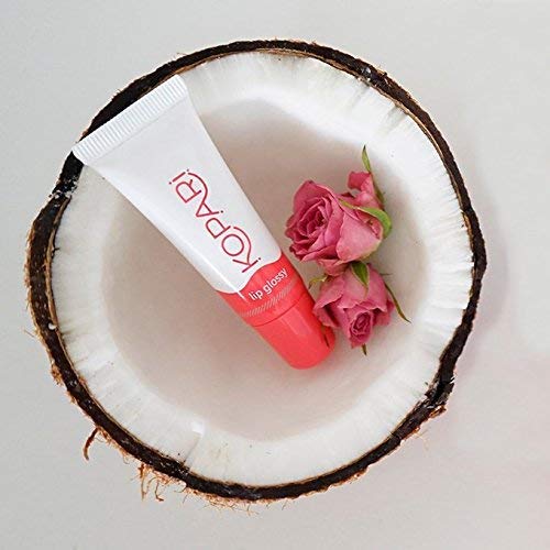 [Australia] - Kopari Coconut Lip Glossy - Clear - Hydrating and Moisturizing Coconut Oil, Vitamin E and Shea Butter Lip Gloss With 100% Organic Coconut Oil, Non GMO, Vegan Sulfate Free 0.35 Oz 