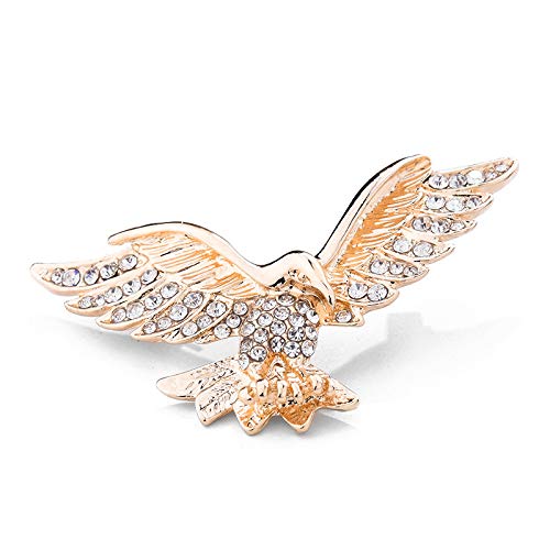 [Australia] - MIXIA Eagle Bird Brooches Pin for Women/Men Fashion Full Rhinestone Animal Brooch Jewelry Gold 