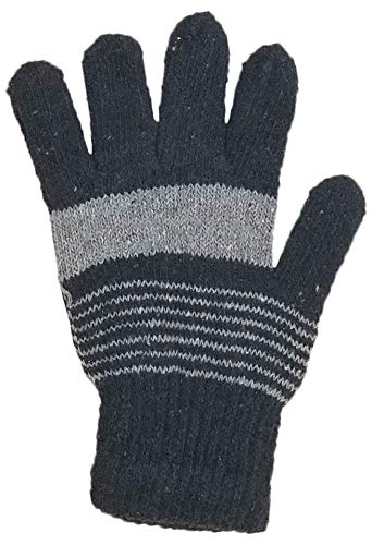 [Australia] - Winter Magic Gloves, 12 Pairs Stretchy Warm Knit Bulk Pack Mens Womens 12 Pairs Assorted Knit 