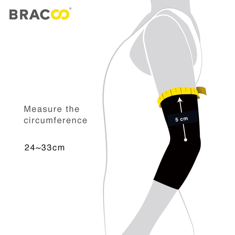 [Australia] - Bracoo Elbow Brace, Reversible Neoprene Support Wrap for Joint, Arthritis Pain Relief, Tendonitis, Sports Injury Recovery, ES10, 1 count (Gray) Grey 