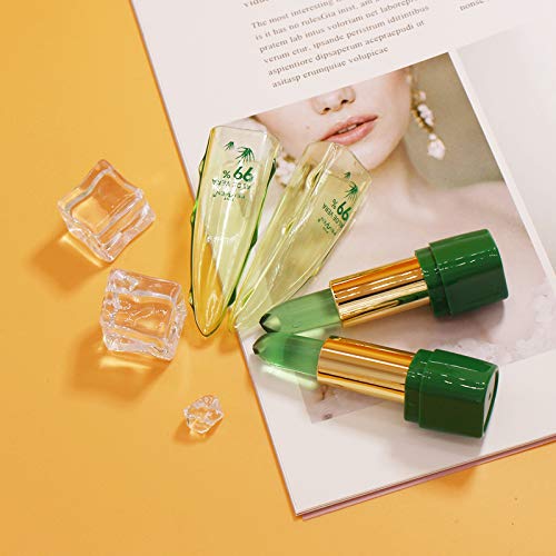 [Australia] - Amazfly 2 Pcs Aloe Vera Lipstick, Clear Jelly Lipsticks, Magic Temperature Color Change Lipstick Lip Blam Moisturizing Long Lasting Lip Makeup (2Pcs) 2Pcs 