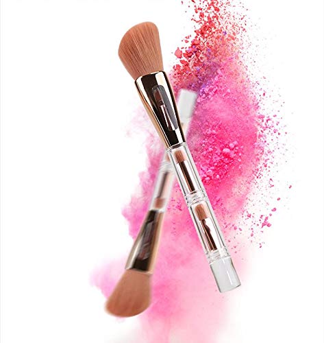 [Australia] - Liasun 4 In 1 Exquisite Multi-function Makeup Brushes Funny Combination Design - Blush Brush, Eyeshadow Brush, Angled Brow Brush,Blending Brush For Women and Girls 